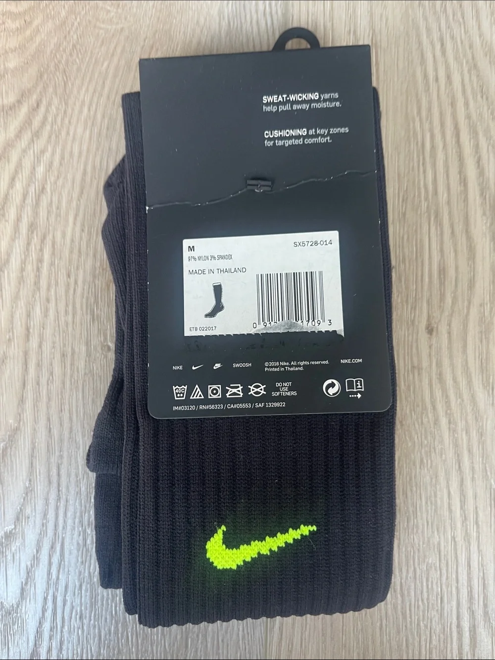 Nike Black Over-the-Calf Soccer Socks with Volt Swoosh